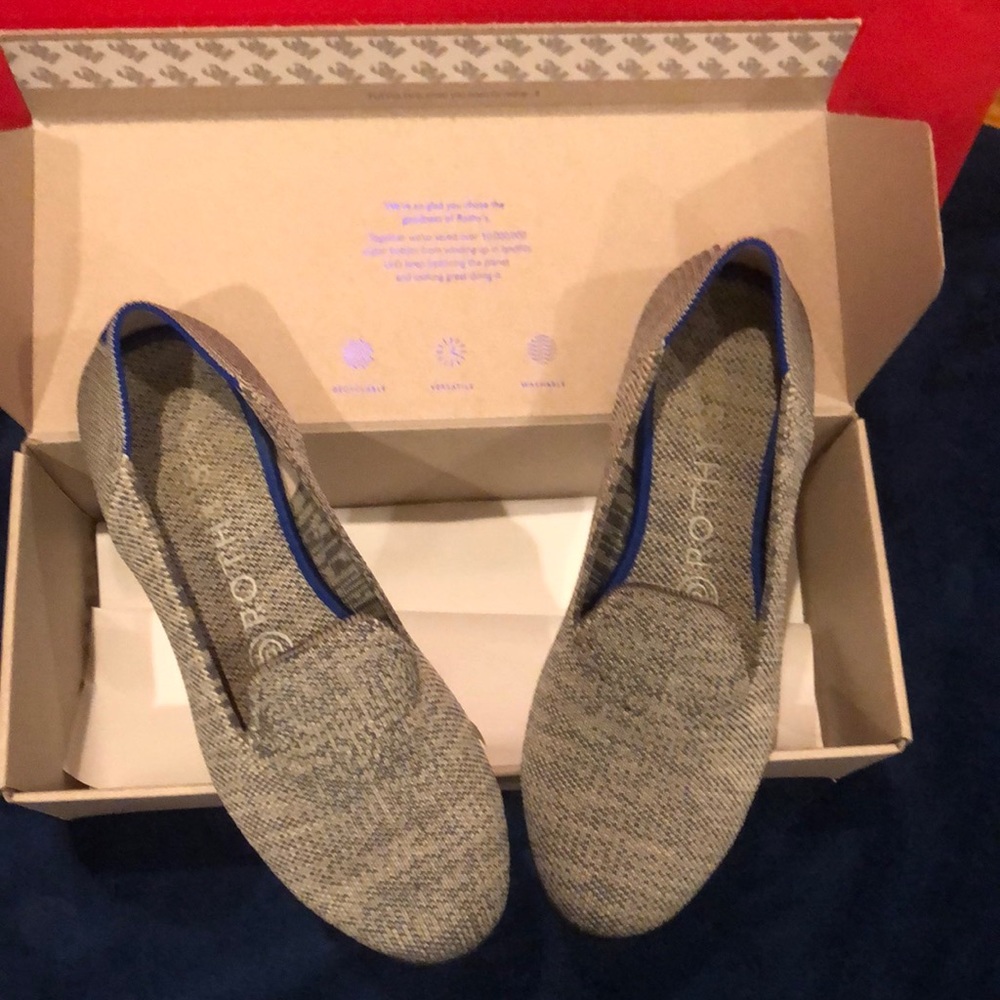 Rothy’s Grey Heather Blue Stripe size 7